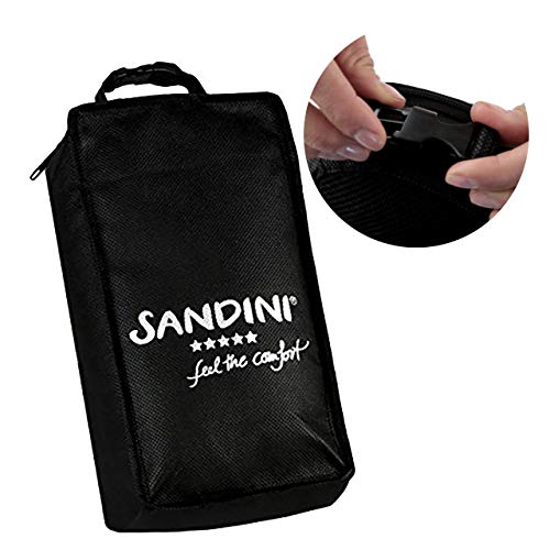 SANDINI TravelFix – ergonomisches Reisekissen/ Nackenkissen – Flexi Size (S/M/L) – Plüsch schwarz - 6