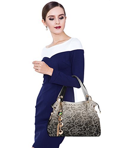 Coofit Damen Handtasche Umhängetasche Mode Tasche Jahrgang Schultertasche Geldbörse für Frauen - 2